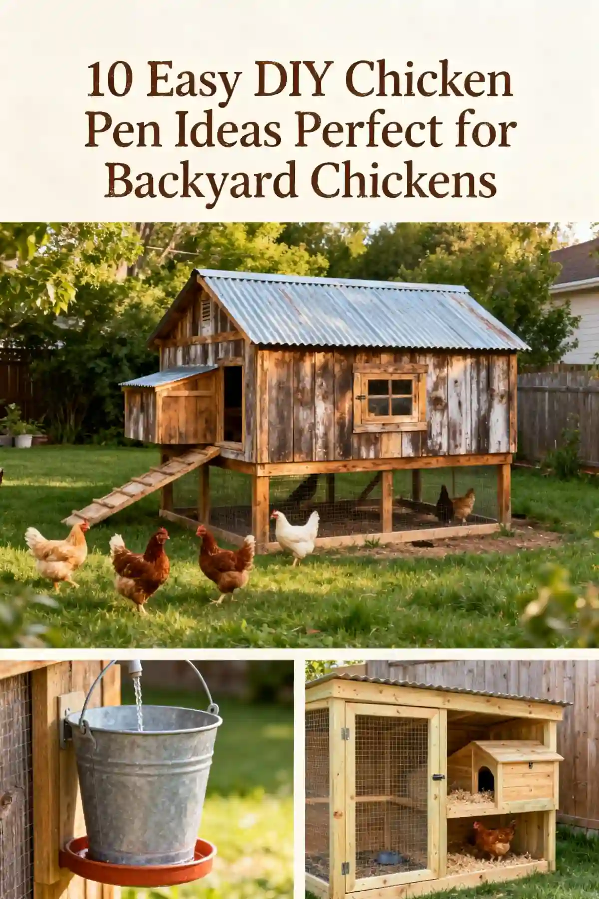 10 Easy DIY Chicken Pen Ideas Perfect for Backyard Chickens