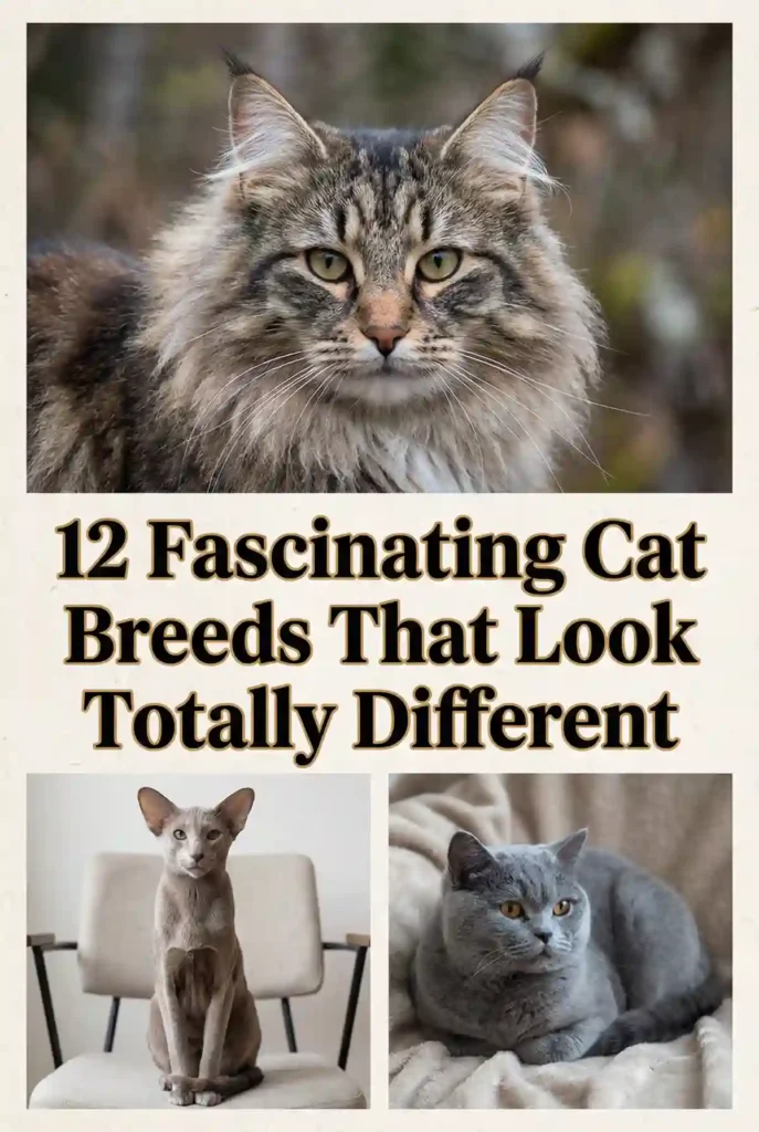 12 Fascinating Cat Breeds That Look Totally Different