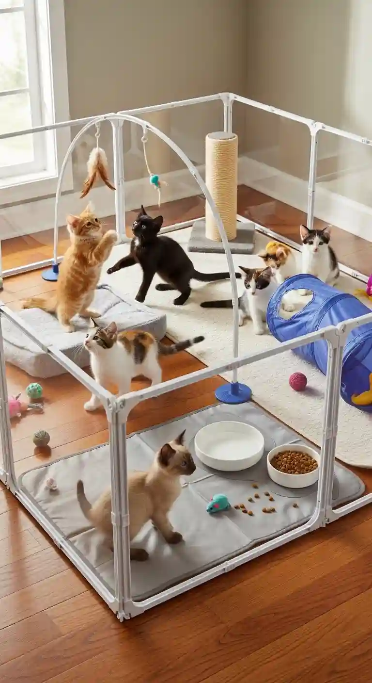 Stop Letting Your Kitten Roam—Try This Easy Playpen Setup